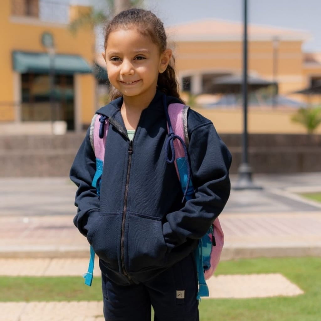 Kids Unisex Sweatshirt zip-up Basic (Blue)