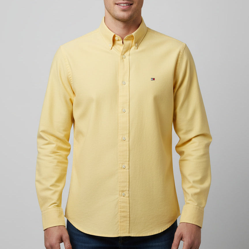 Men Shirt Tommy Oxford (Yellow)