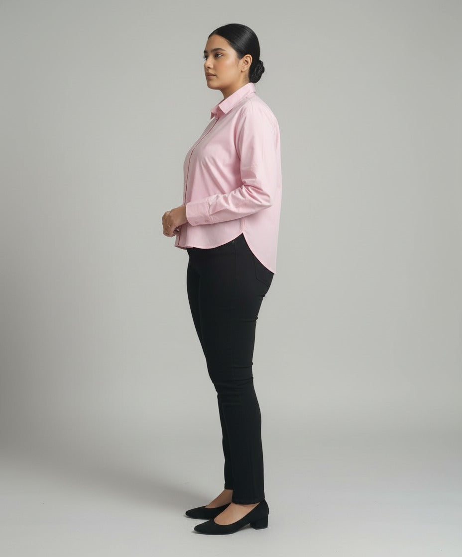 Women Shirt Cropped (Pink)