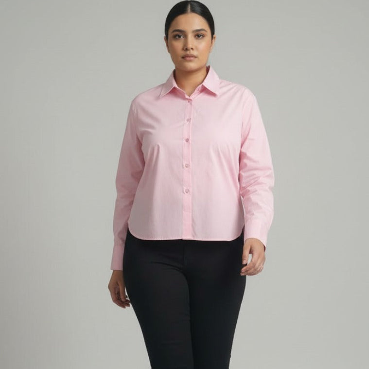 Women Shirt Cropped (Pink)