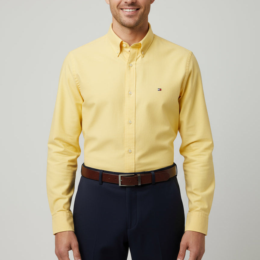 Men Shirt Tommy Oxford (Yellow)