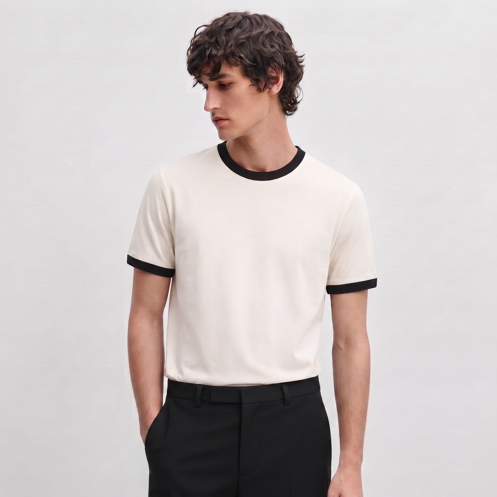 INCITY Ringer Cotton T-shirts Men