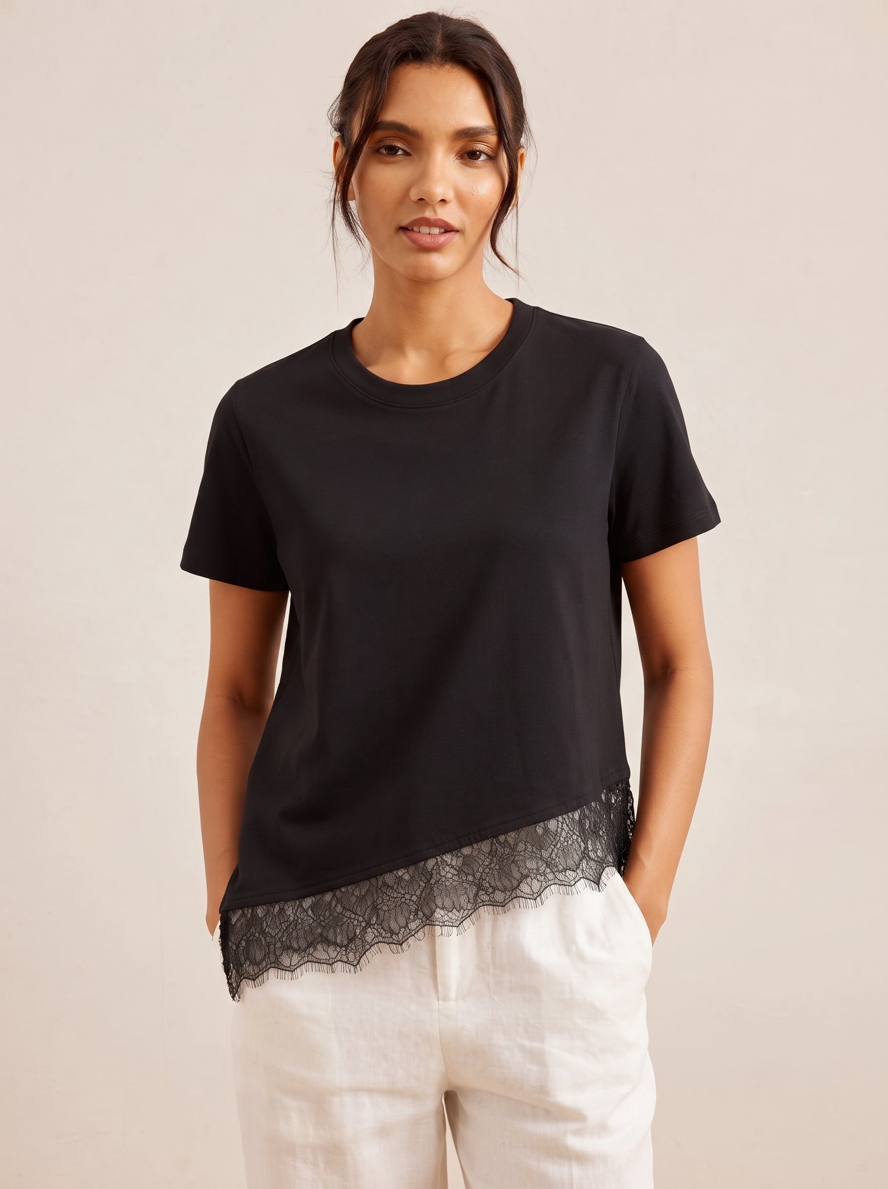 INCITY Lace Trim Top