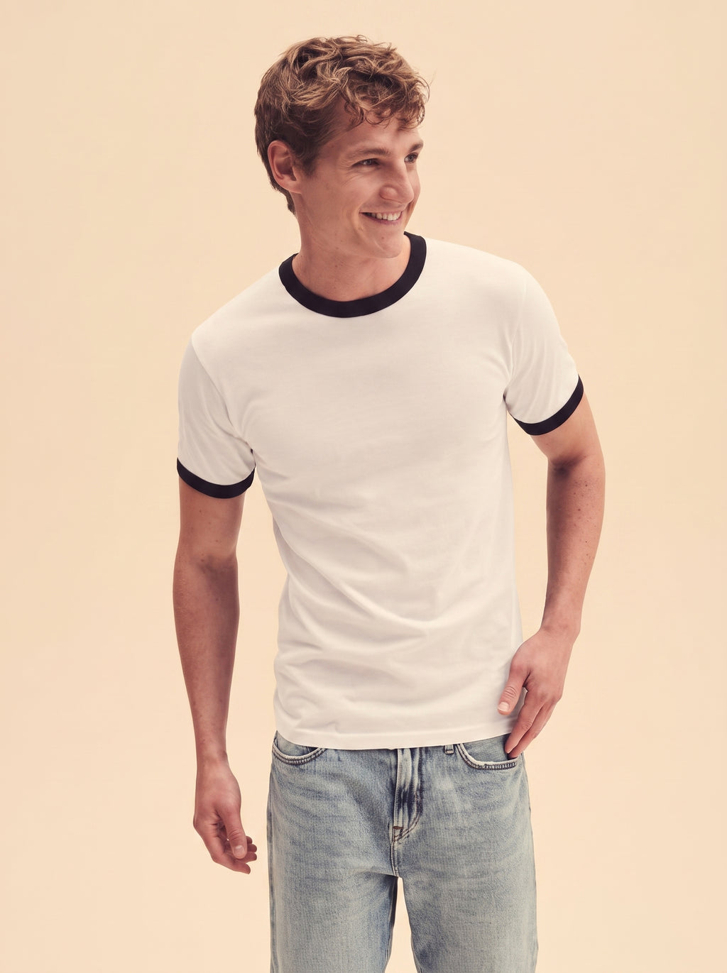 INCITY Ringer Cotton T-shirts Men