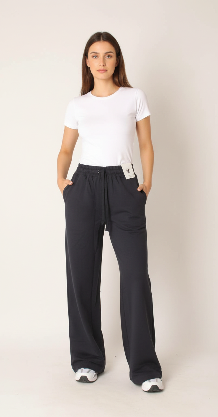 Women Wide Leg Pants AE (Bule)