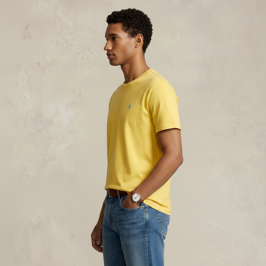 Men Classic Fit Jersey Crewneck T-Shirt Ralph Lauren (Yellow)