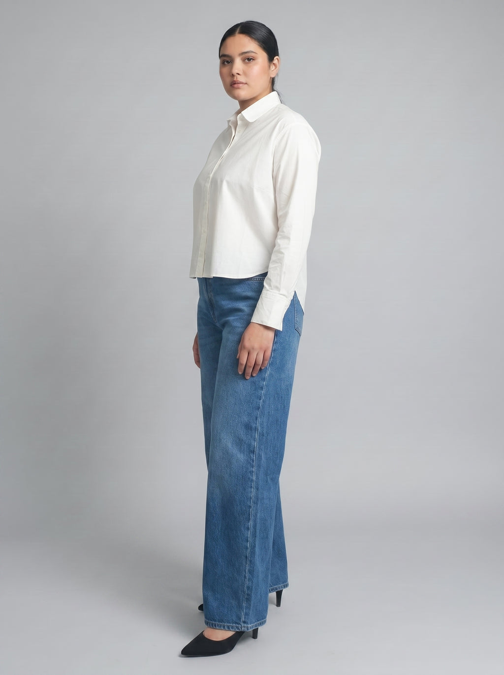 Women Shirt Cropped (White)