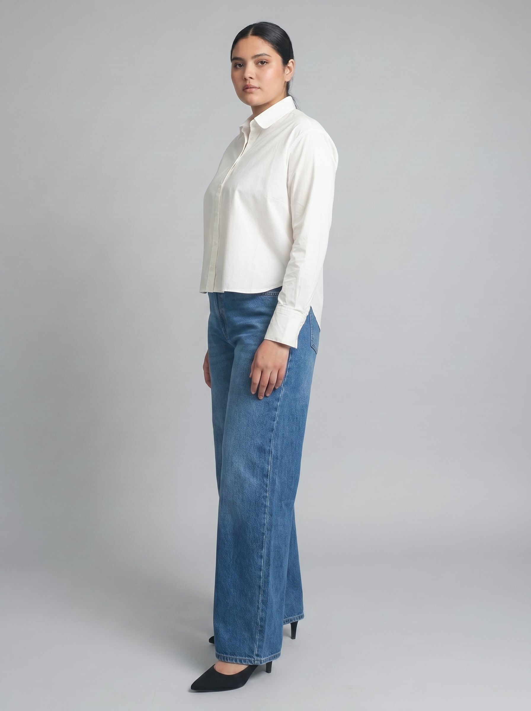 Women Shirt Cropped (White)