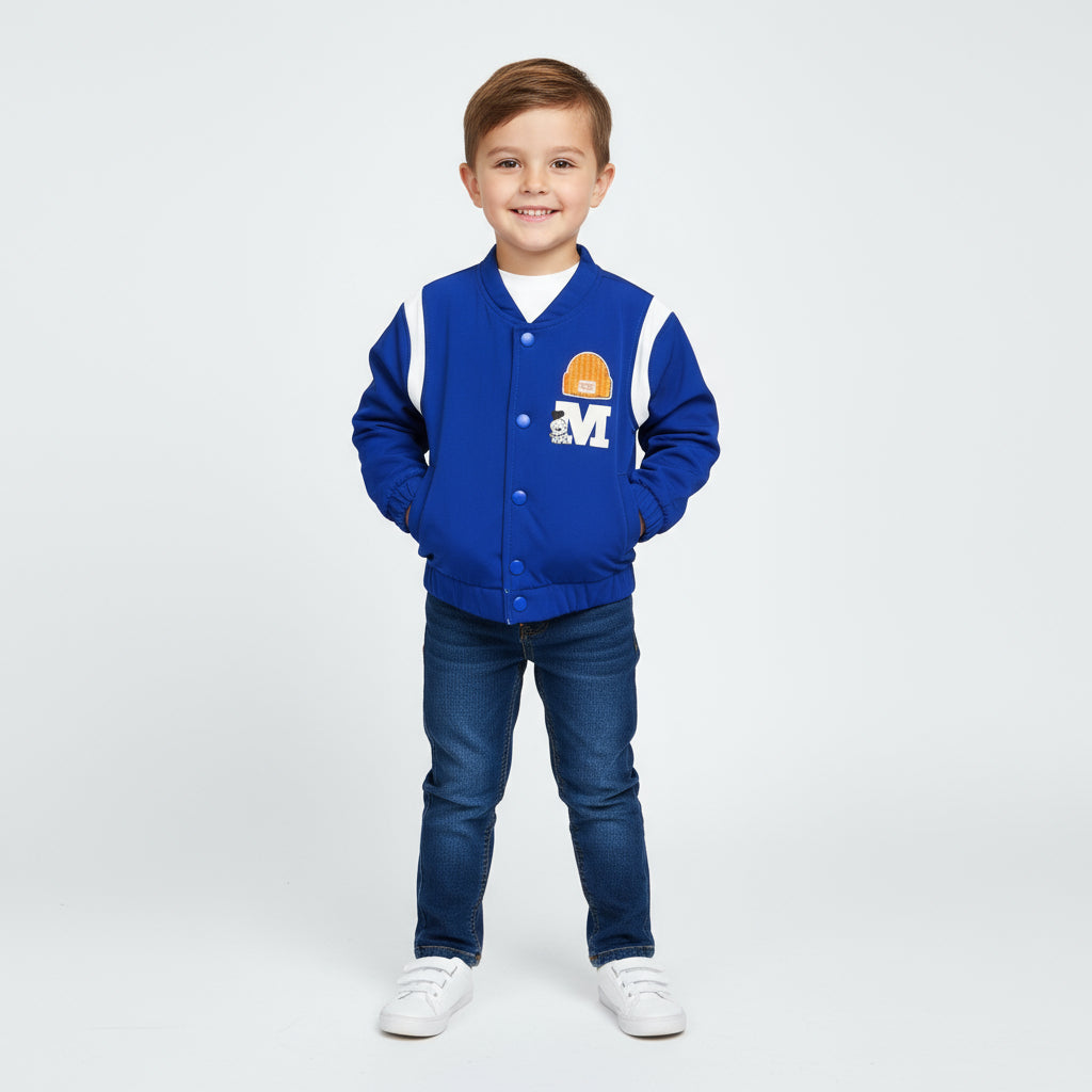 Boys Waterproof Zipper Jacket (Blue)