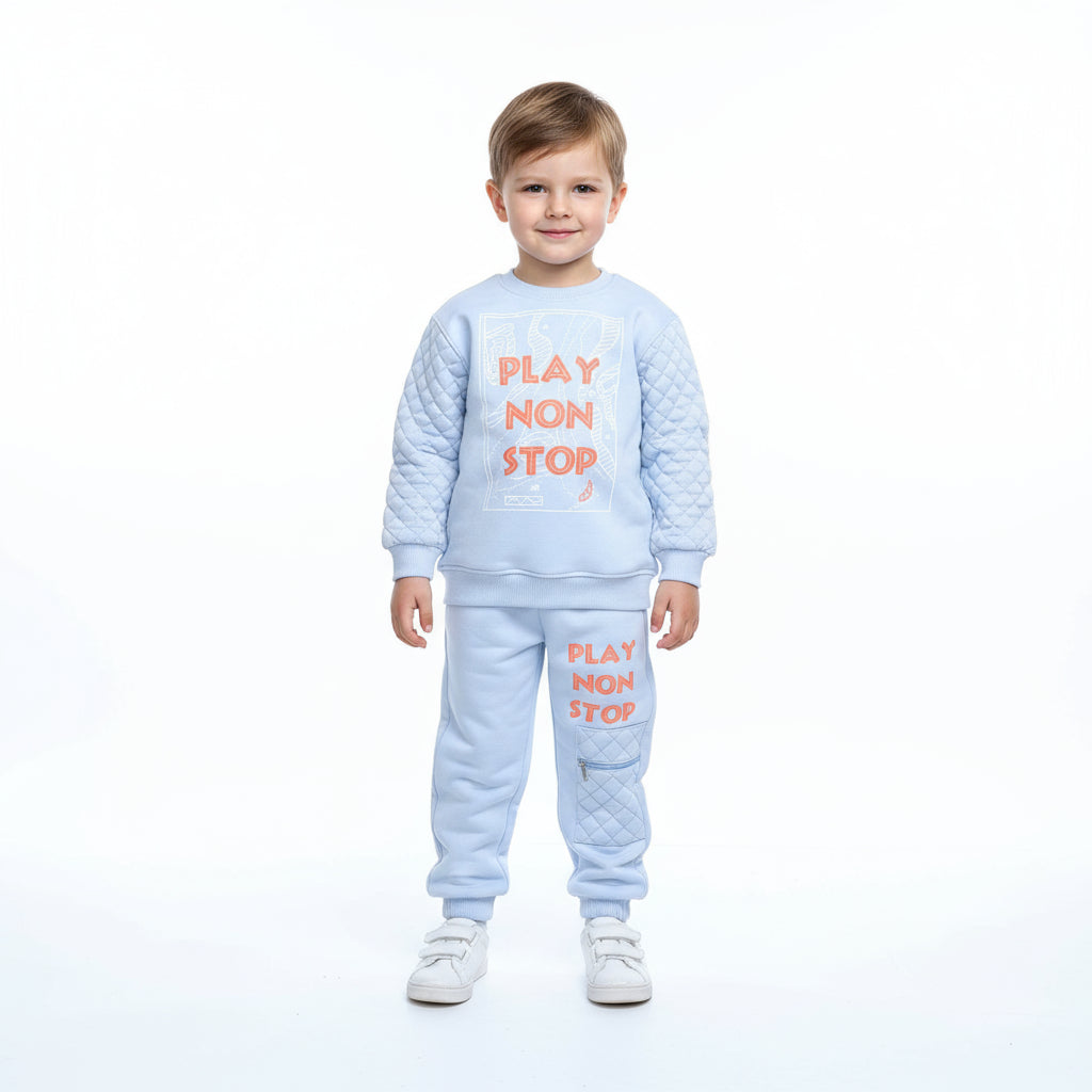 Boys Play Non-Stop set Melton (Baby Blue)
