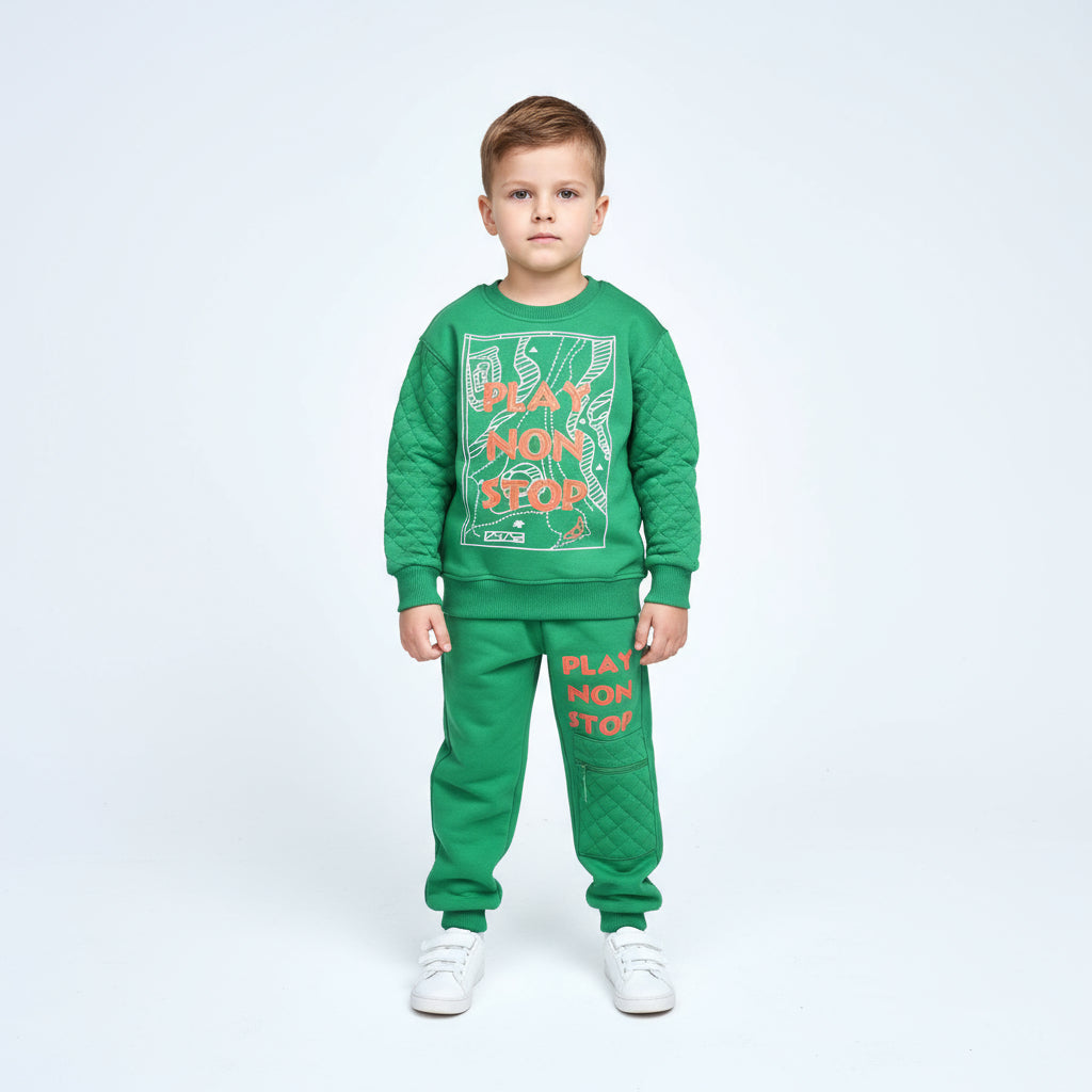 Boys Play Non-Stop set Melton (Green)