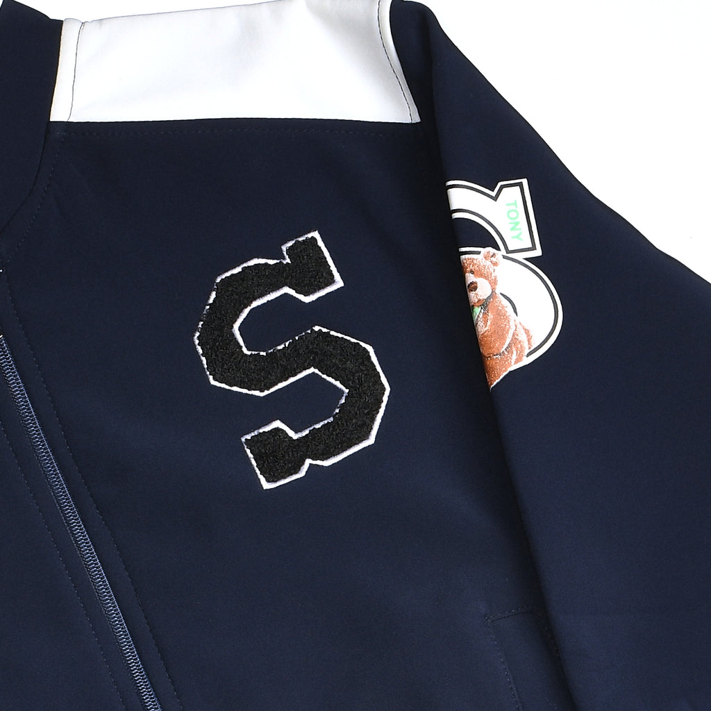 Boys Waterproof Zipper Jacket (Dark Blue)