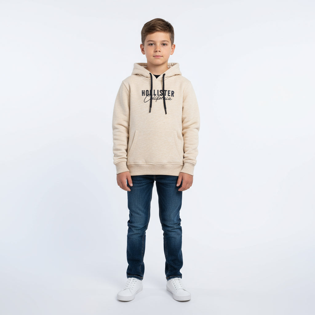 Boys Hoodie Hollister Padded (Beige)