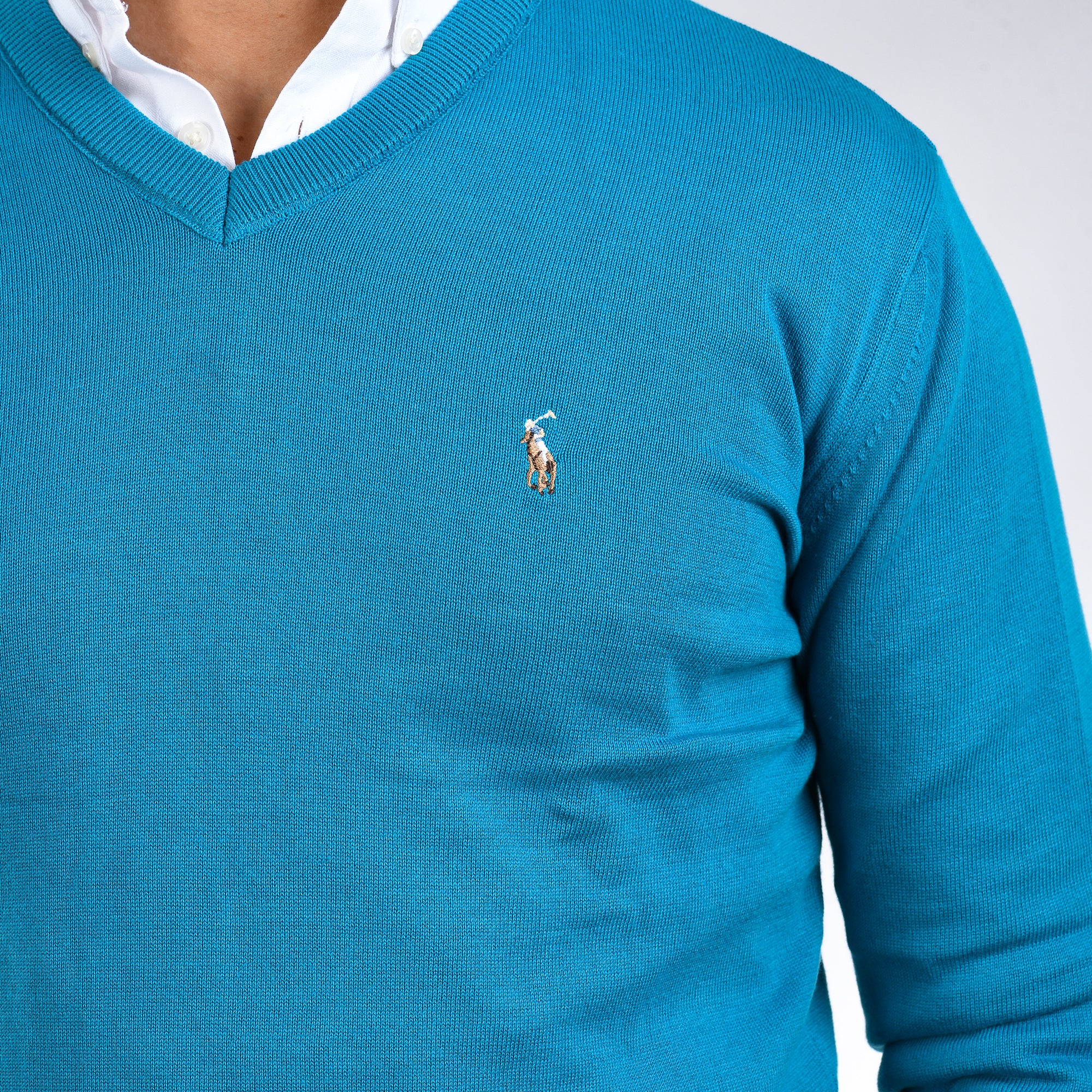 Men Pullover Rh V Neck (bule)